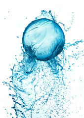 Splash water ball isolated