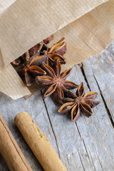 Closeup of star anise