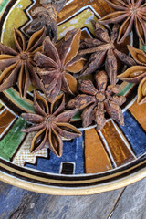 Closeup of star anise