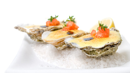 oysters with sauce
