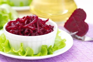 Beet salad in a bowl