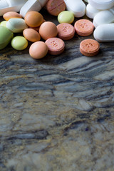 colorful medication and pills