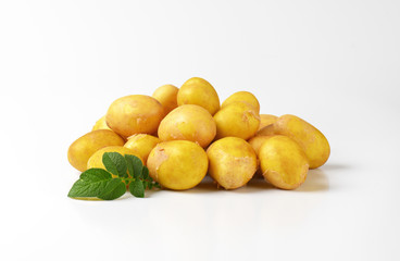 group of new potatoes