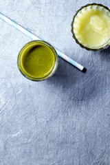 Healthy organic vegetable smoothies