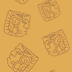 Seamless pattern with American Indians art and ethnic ornaments for your design