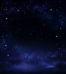 deep space, abstract blue background