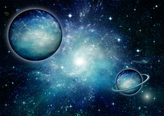 galaxy in a free space