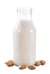 Almond Milk isolated on white