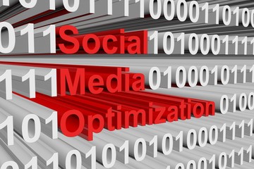 social media optimization is presented in the form of binary code