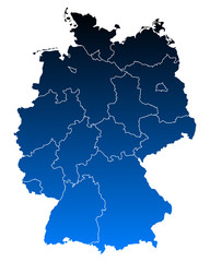 Obraz premium Karte von Deutschland