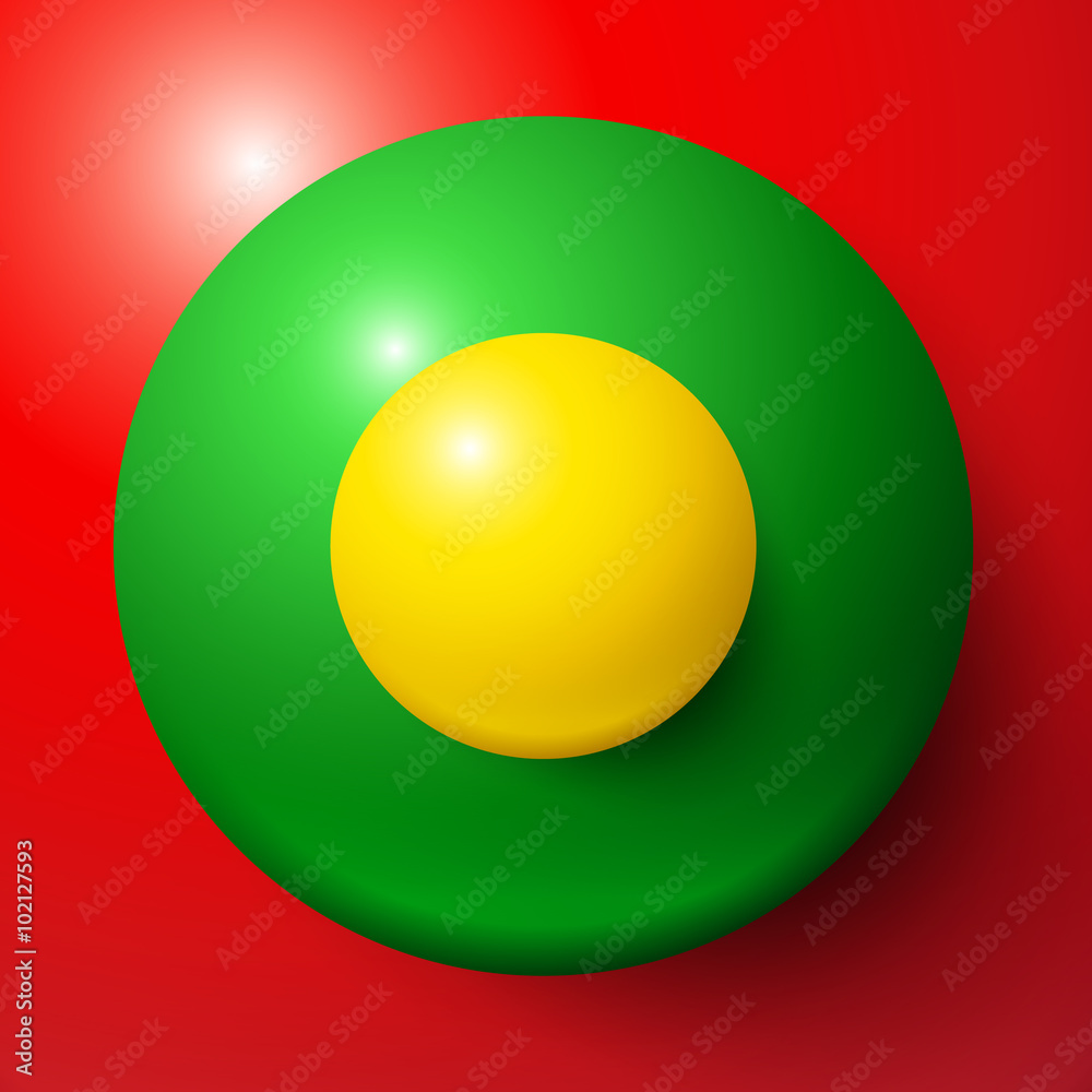 Poster abstract minimal frame with colorful balls
