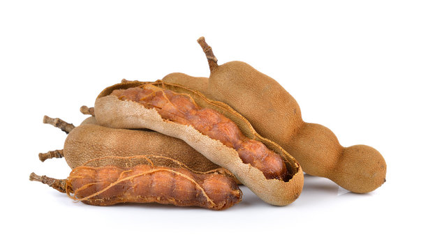 Tamarind on white background