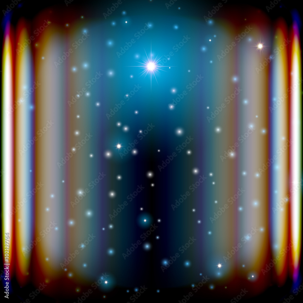 Poster space background with lightened corridor