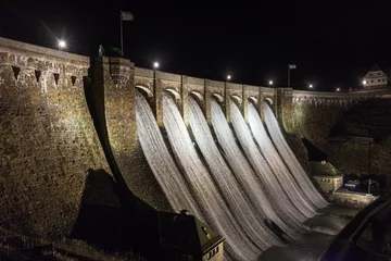 Fotobehang Dam diemelsee stuwmeer duitsland bij nacht