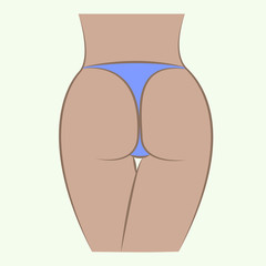 Sexy ass, vector illustration