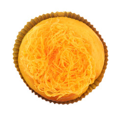Foi Thong Cake isolated on white