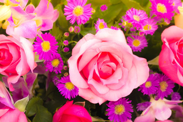 beautiful background with flowers roses
