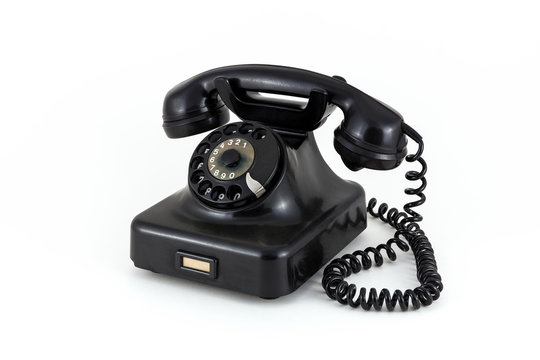 Old used telephone