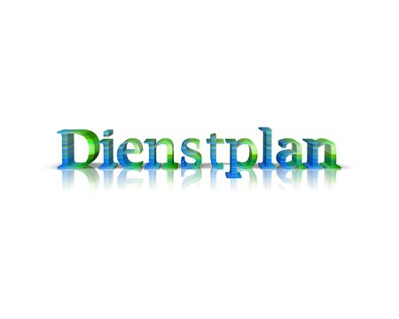 Dienstplan 3d wort
