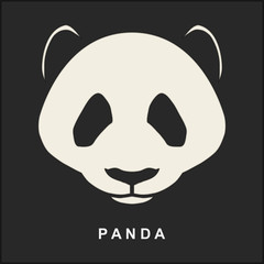 Fototapeta premium Vector image of Chinese Panda Bear. Cute bear snout.