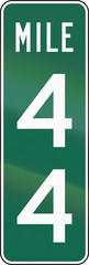 United States MUTCD road sign - Distance road marker
