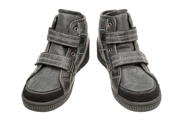 Black boots isolated