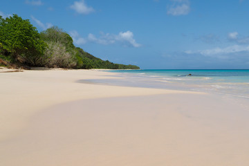 Anse de Mays, sandy beach in Marie Galante caribbean island.