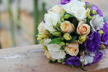 Colorful bridal bouquet