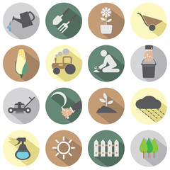 Agricultural Equipment Icons.
