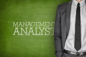 Management analyst on blackboard