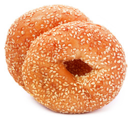 Doughnut over white background