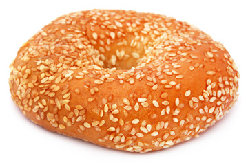 Doughnut over white background