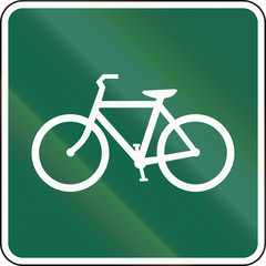 United States MUTCD road sign - Bike route