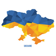 Map of Ukraine Vector Illustration.