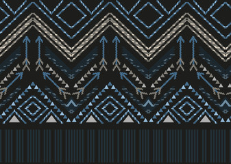 Vector ethnic seamless tribal boho pattern
