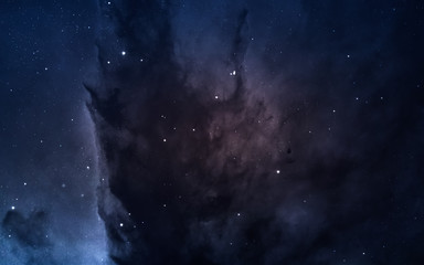Obraz premium Nebula and stars in deep space, glowing mysterious universe. Elements of this image furnished by NASA
