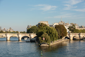 Pont Neuf and Cite Island in Paris, France