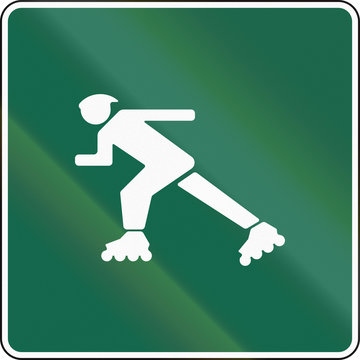 United States MUTCD road sign - Inline-skate route
