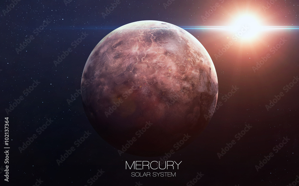 Wall mural mercury - high resolution images presents planets of the solar system. this image elements furnished
