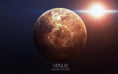 Fototapeta na wymiar Venus - High resolution images presents planets of the solar system. This image elements furnished by NASA.
