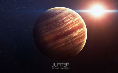 Jupiter - High resolution images presents planets of the solar system. This image elements furnished by NASA. © Vadimsadovski