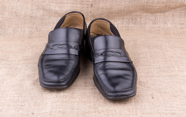old black shoes