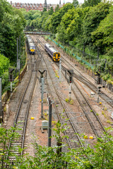 Obraz premium Stacja kolejowa, Edynburg, Szkocja