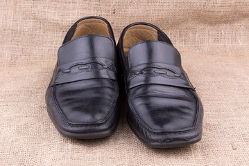 old black shoes