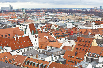 Fototapeta na wymiar Munich, Germany, Bavaria, view from the top