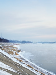 Angara River At Winter