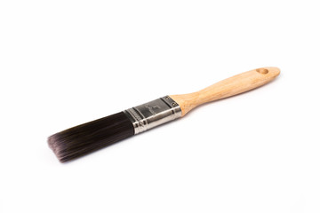 Wooden paintbrush on isolate