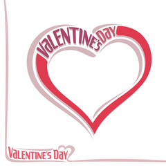 Vector illustration for text on the theme of Valentine's day