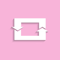 The two arrows. Closed cycle. Vector icon.