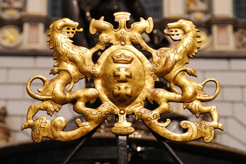 Danzig - Danziger Wappen am Neptunbrunnen